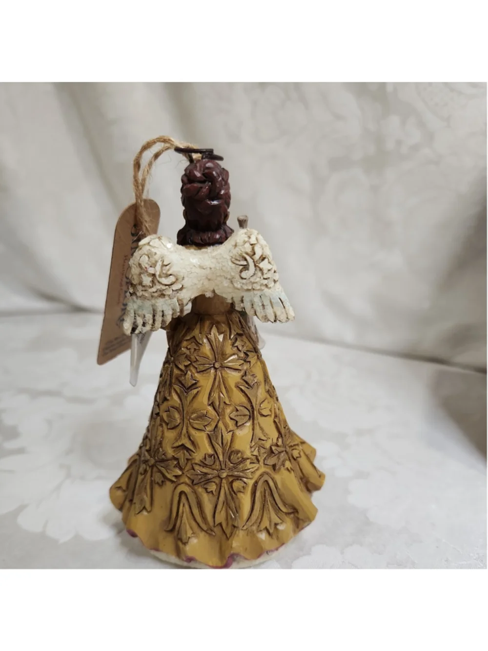 Jim Shore Heartwood Creek Enesco ANGEL With Horn Ornament 2009,NIB ESTATE FIND